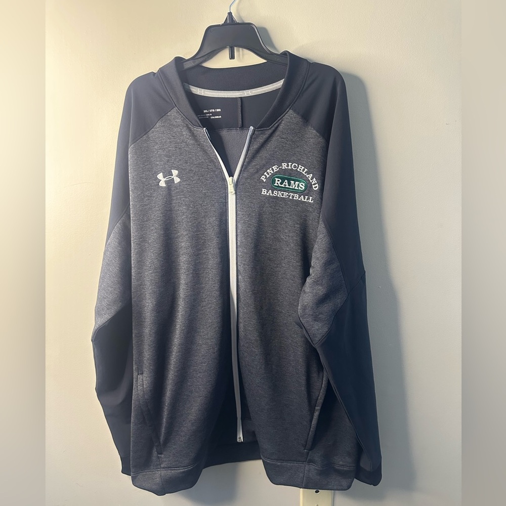Mens Under Armour 2XL Pike Richland Rams basketball zip up jacket